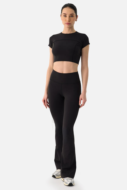 LIORA SOFT FLARE PANTS/ BLACk