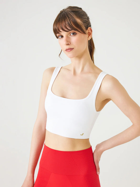 Corno White Sports Bra