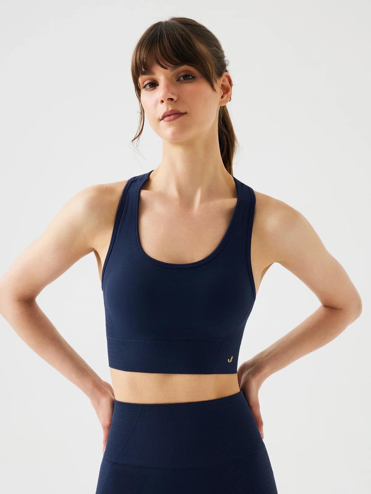 Gela Double Layered Sports bra in Navy