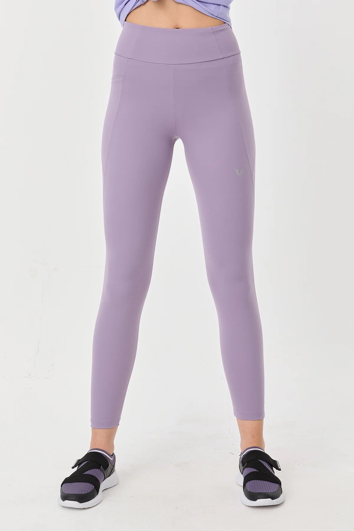 High Waist Side Pocket Legging in Purple