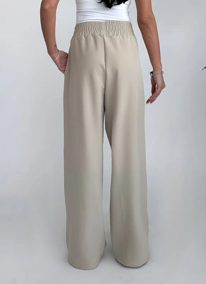 Beige Loose Trouser