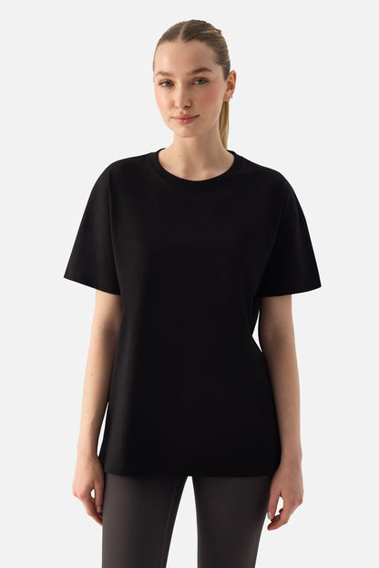 ELORA - RELAXED FIT OVERSIZED T-SHIRT BLACK