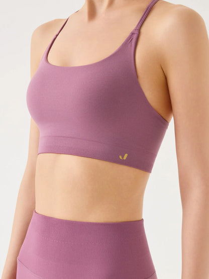 Pine Adjustable Thin Strap Bra/ Pastel Mauve