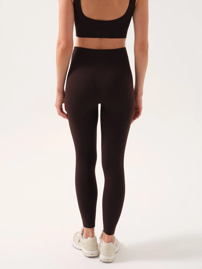 Motion Cross Waist Leggings / Brown