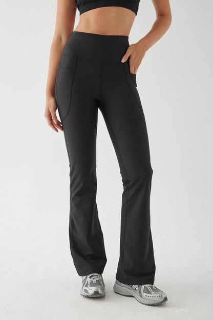 Carmen Flare Pocket Black Sports Pants