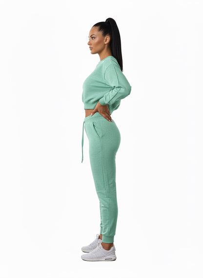 Mint Green Cropped Tracksuit