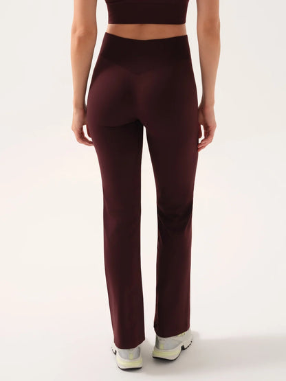 Motion High-Waisted Flared Leggings - Burgundy