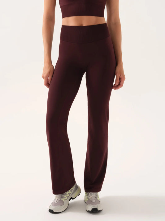 Motion High-Waisted Flared Leggings - Burgundy