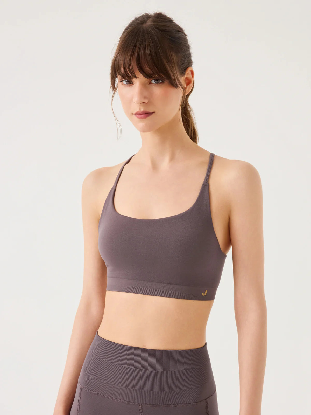 Pine Adjustable Thin Strap Bra/ Almond Brown