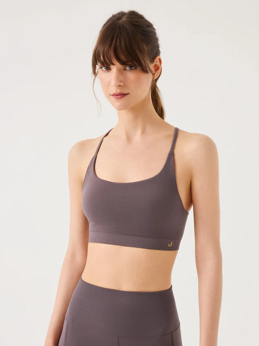 Pine Adjustable Thin Strap Bra/ Almond Brown