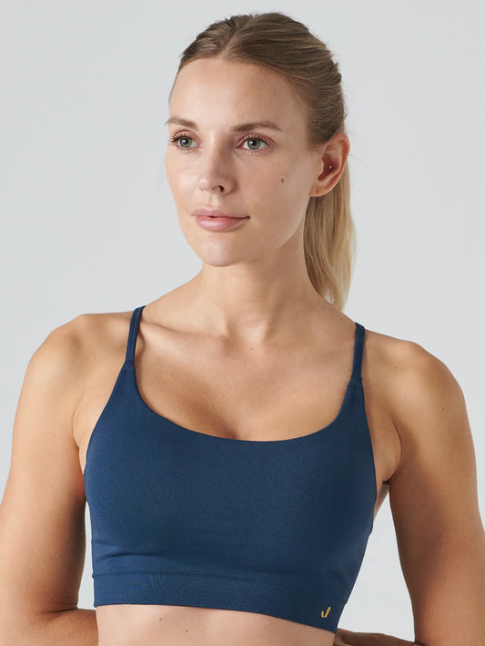 Pine Adjustable Thin Strap Bra/ Navy