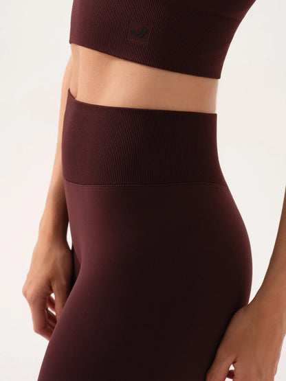 Motion High-Waisted Flared Leggings - Burgundy