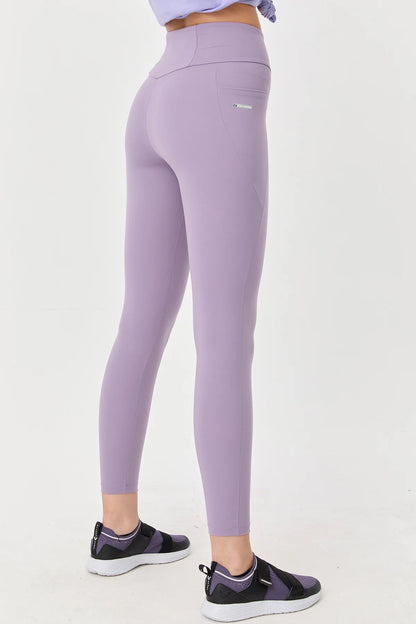 High Waist Side Pocket Legging in Purple