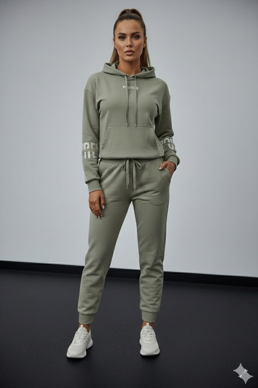 Olive Green Hooded Tracksuit