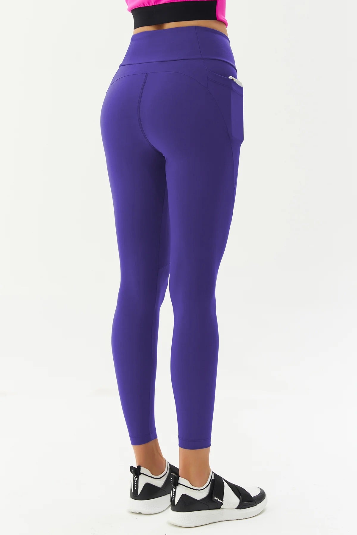 High Waist Side Pocket Leggings in Lilac