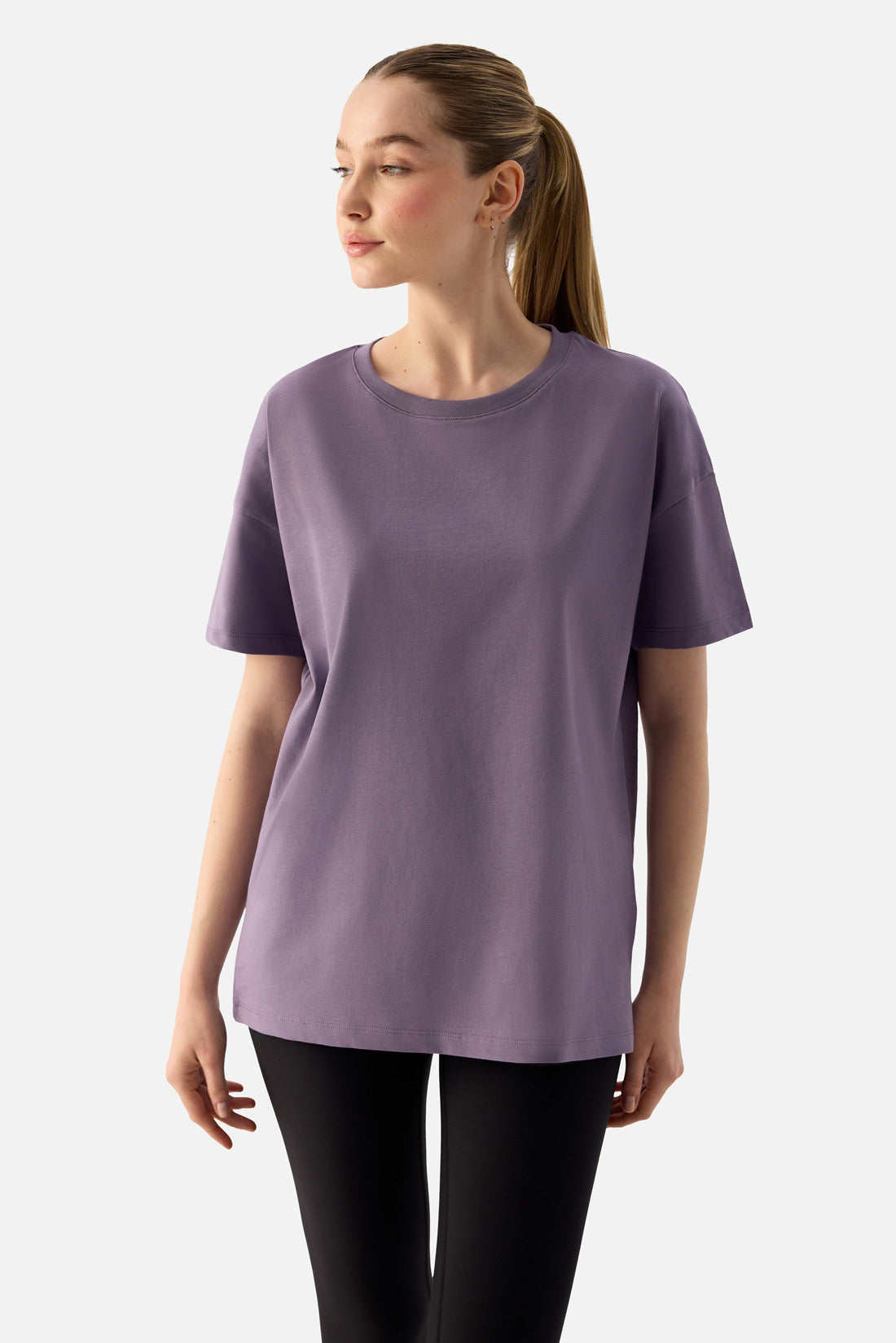 ELORA - RELAXED FIT OVERSIZED T-SHIRT D.LILAC