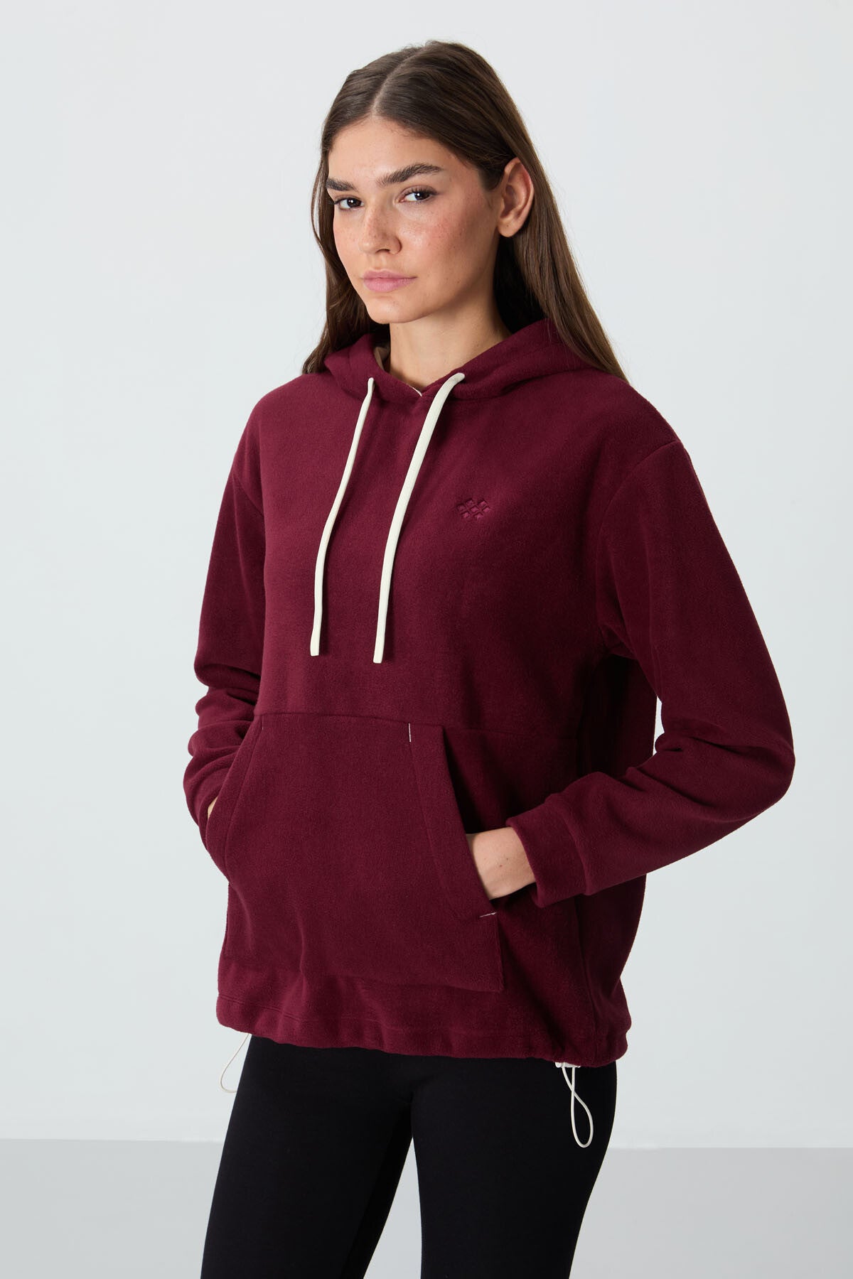 Fleece Women's Hooded  - Maroon