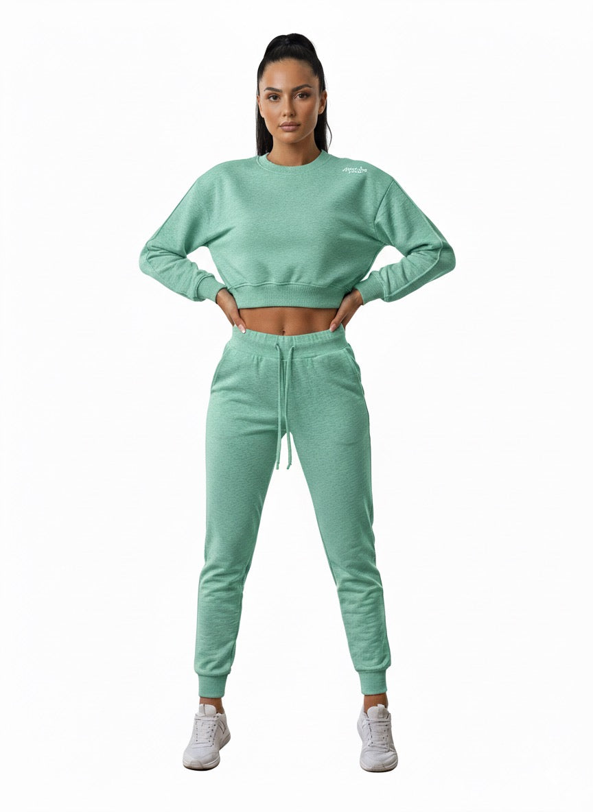 Mint Green Cropped Tracksuit
