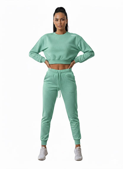 Mint Green Cropped Tracksuit
