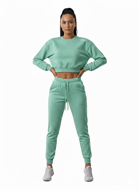 Mint Green Cropped Tracksuit