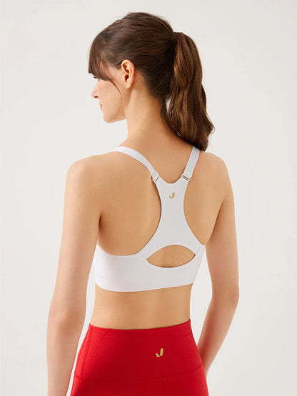 Utica White Sports Bra