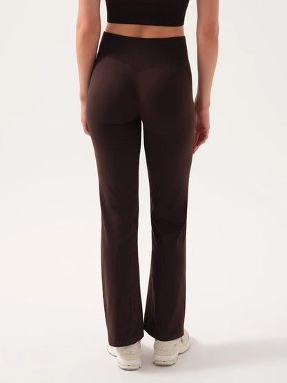 Motion High-Waisted Flared Leggings - Brown
