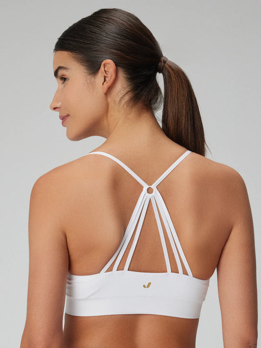 Hudson White Sports bra
