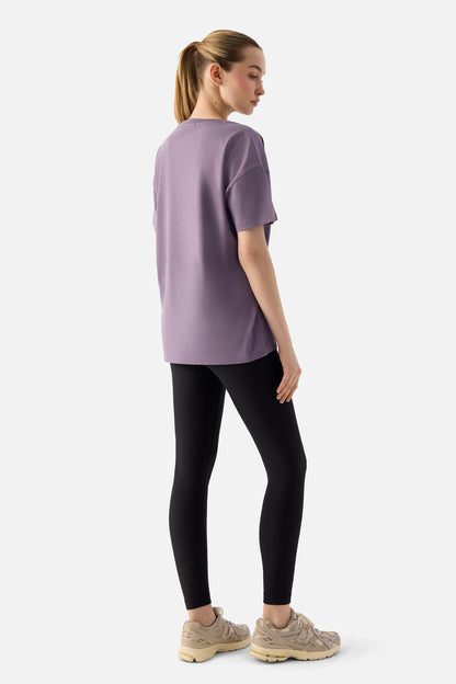 ELORA - RELAXED FIT OVERSIZED T-SHIRT D.LILAC