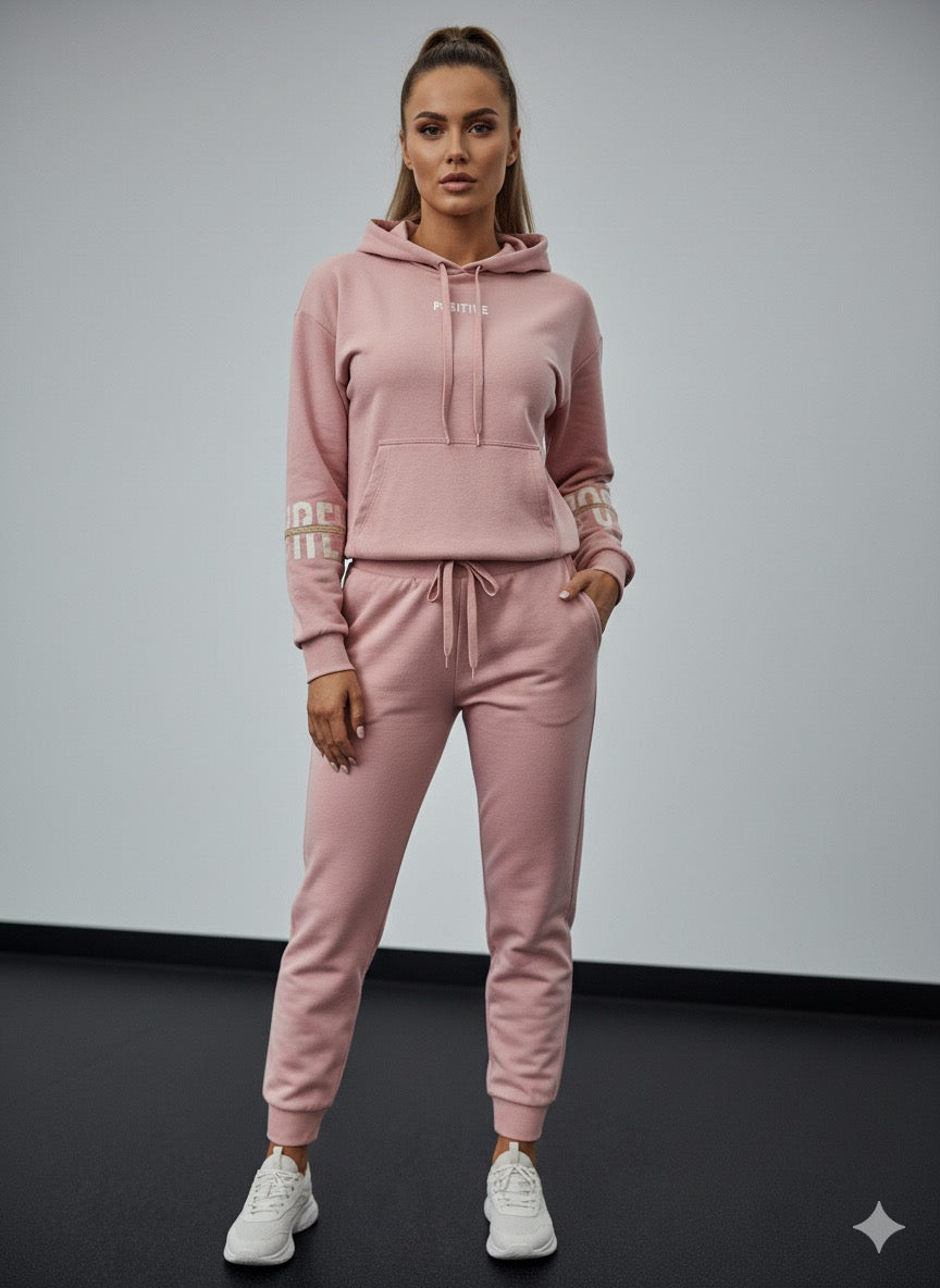 Pink Hooded Tracksuit