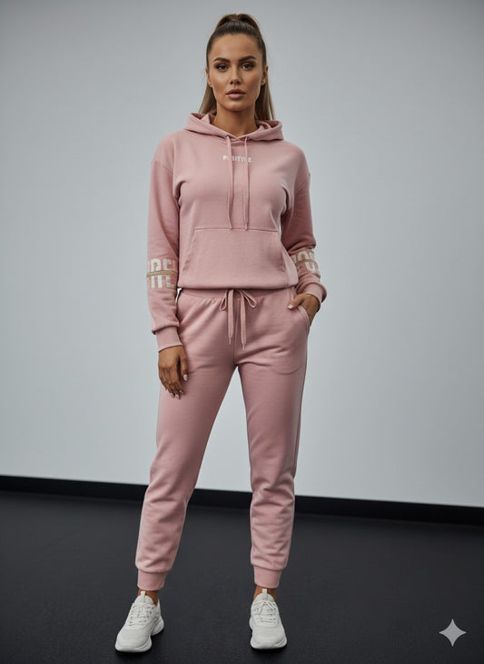 Pink Hooded Tracksuit