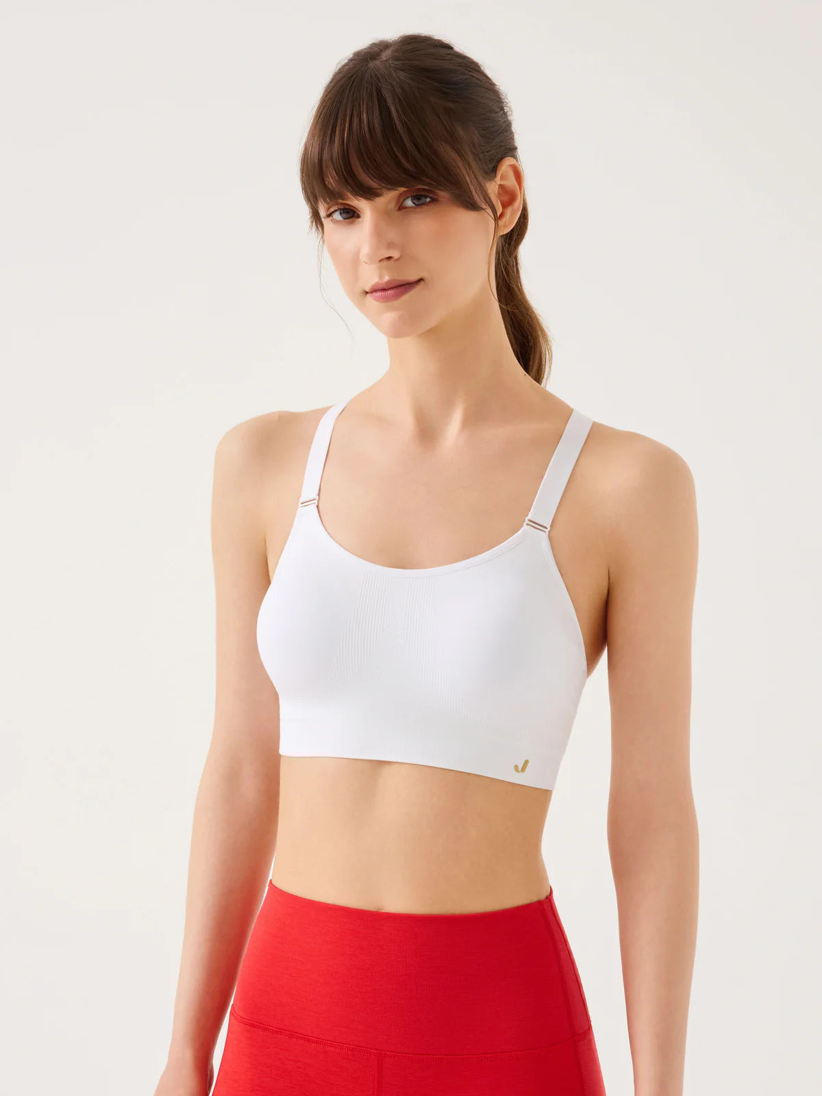 Utica White Sports Bra