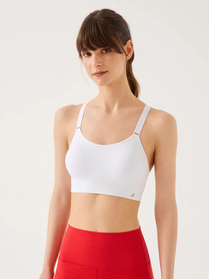 Utica White Sports Bra