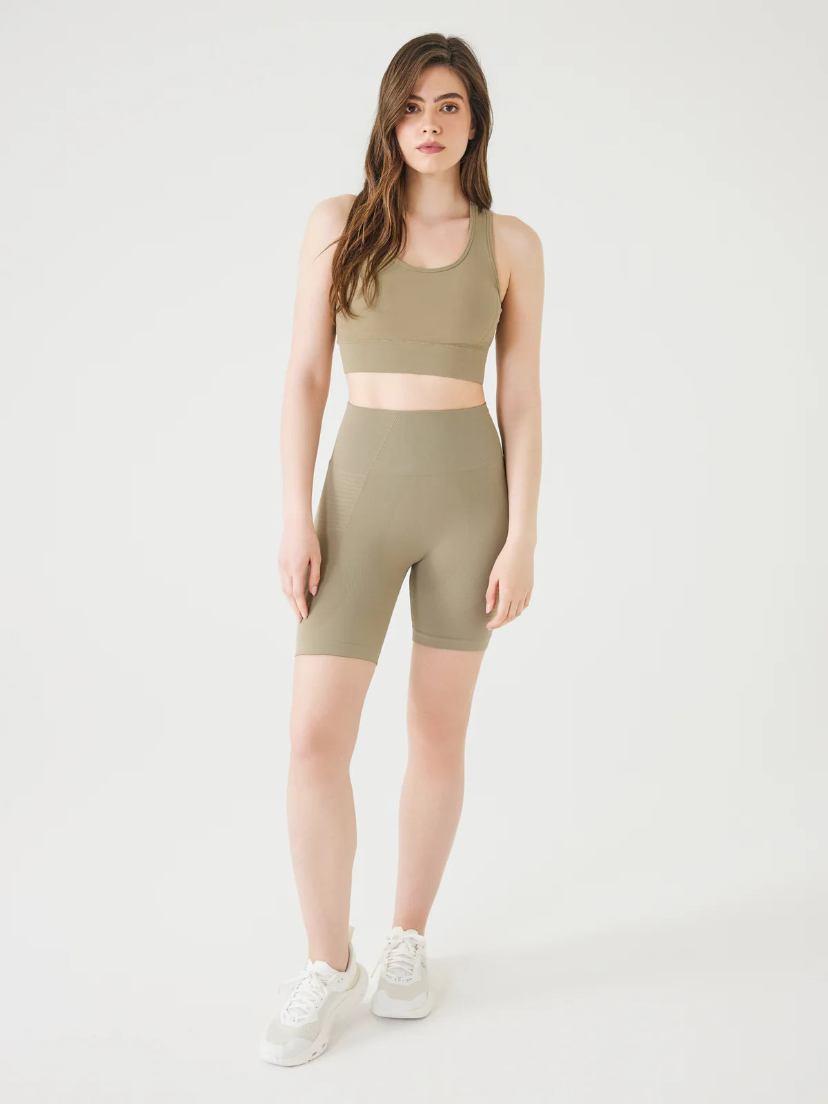 Beige Biker Short