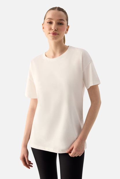 ELORA - RELAXED FIT OVERSIZED T-SHIRT CREAM