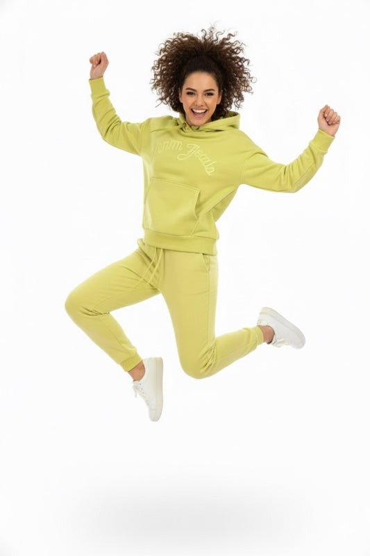 Pale Lime Hooded Tracksuit