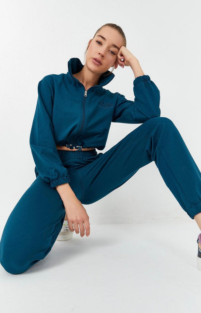 Cropped Blue Tracksuit
