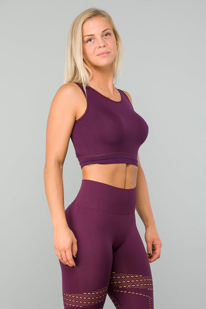 Purple Strapped Crop top