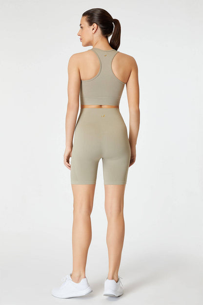 Beige Biker Short