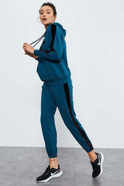 Emerald velvet tracksuit