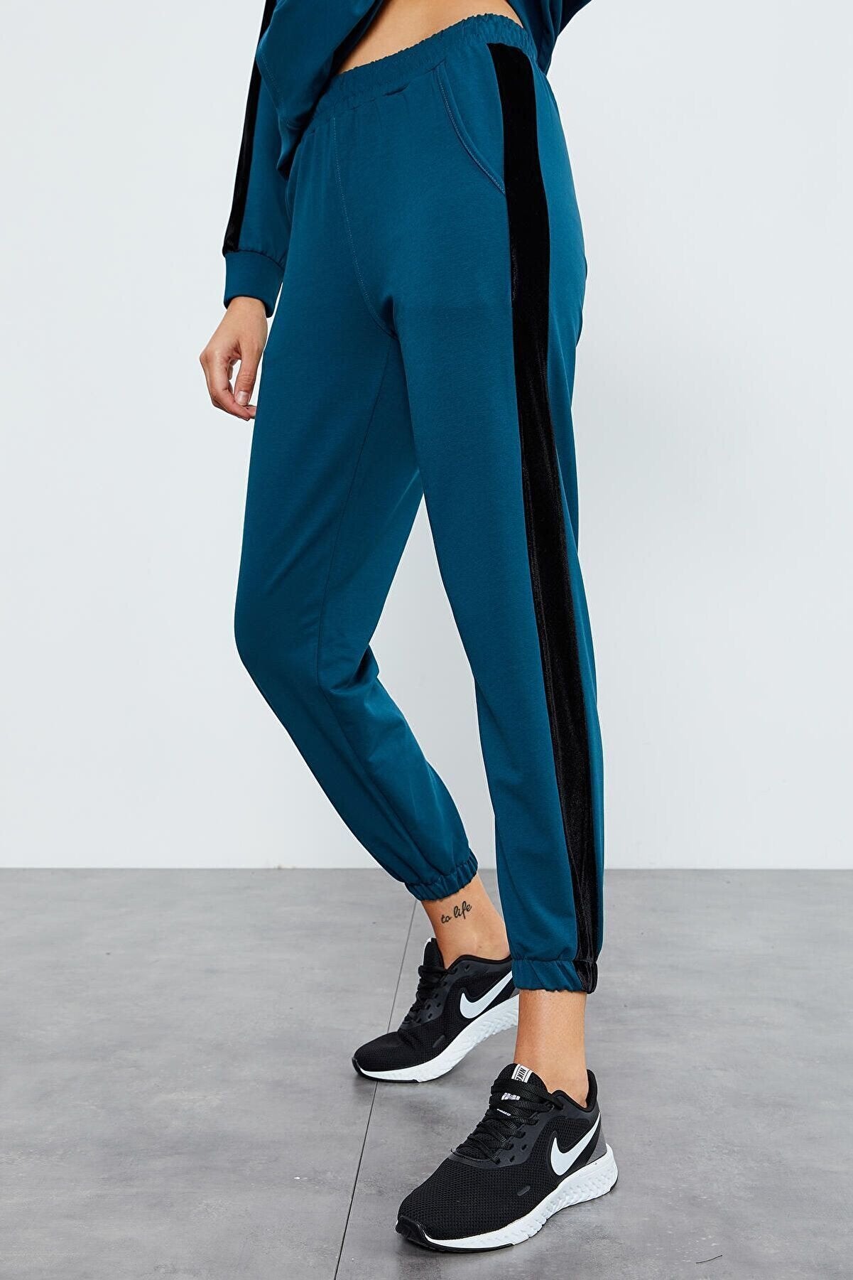 Emerald velvet tracksuit