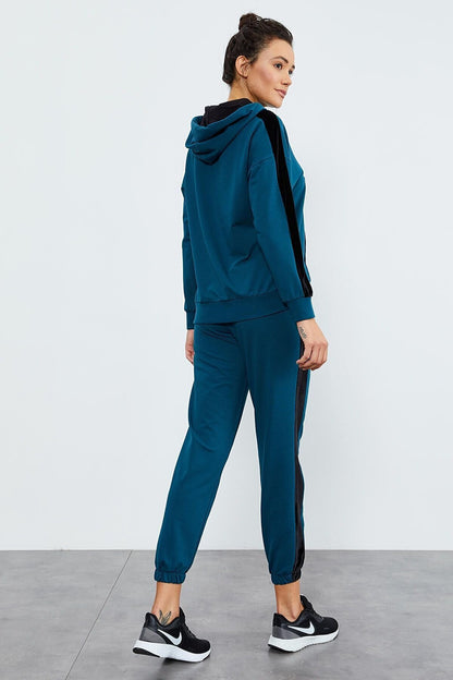 Emerald velvet tracksuit