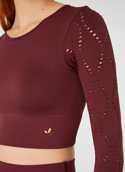 Naples long sleeve crop top